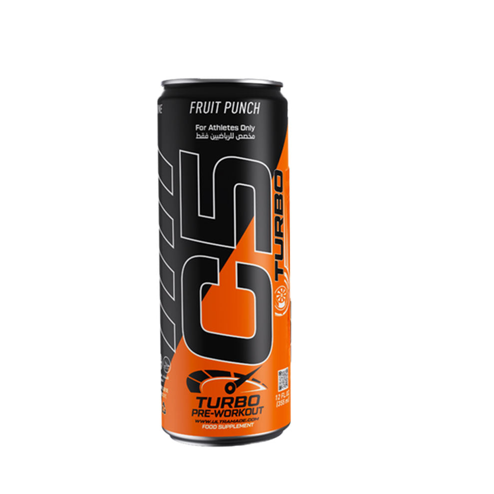 Ultramade C5 Turbo Pre-Workout Drink – 355 ml | 200 mg Caffeine - Fruit Punch