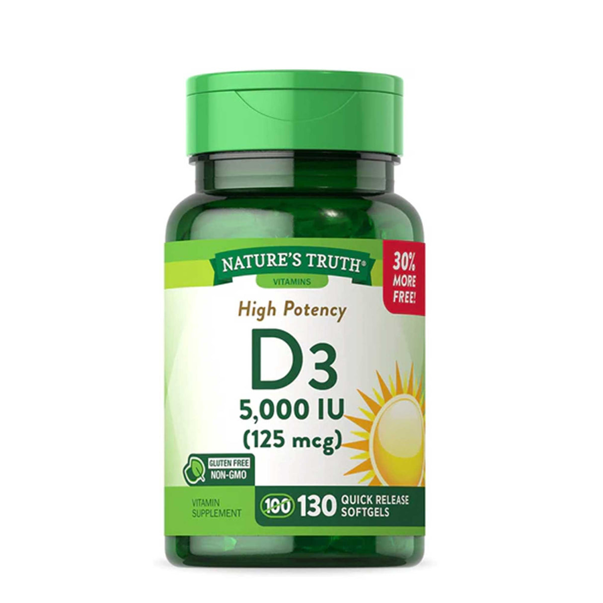 Nature’s Truth Vitamin D3 5000 iu (125 mcg) | Extra Strength