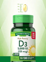 Nature’s Truth Vitamin D3 5000 iu (125 mcg) | Extra Strength