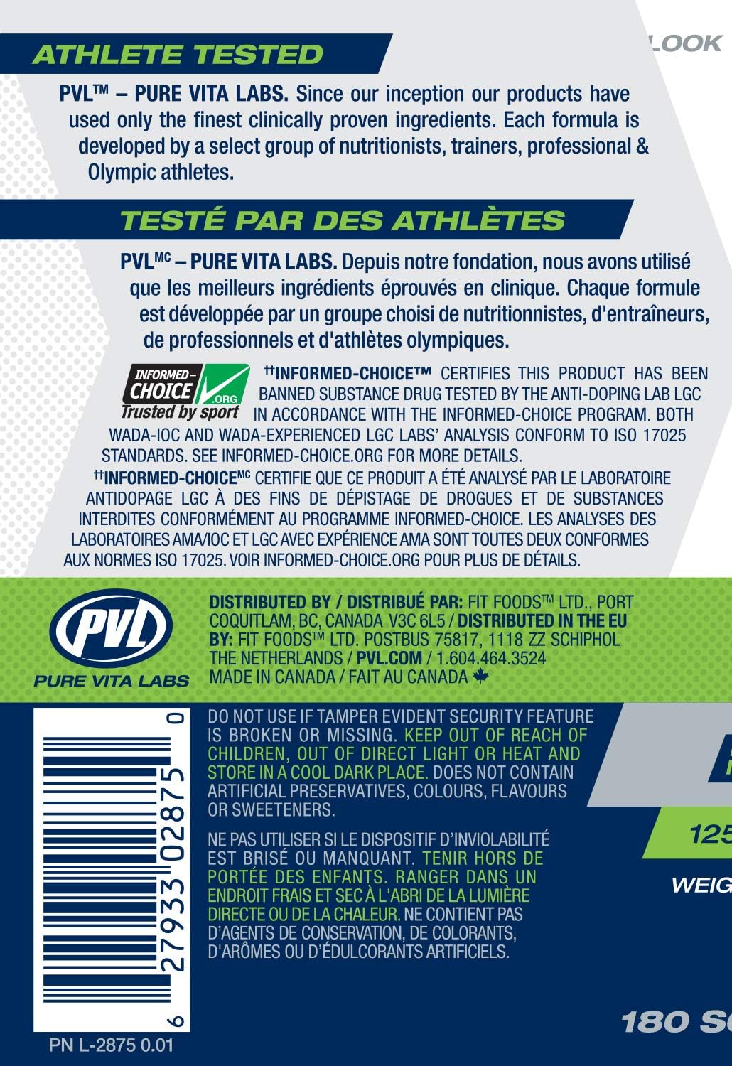 PVL Isolated CLA 1250 - Conjugated Linoleic Acid - 180 Capsules