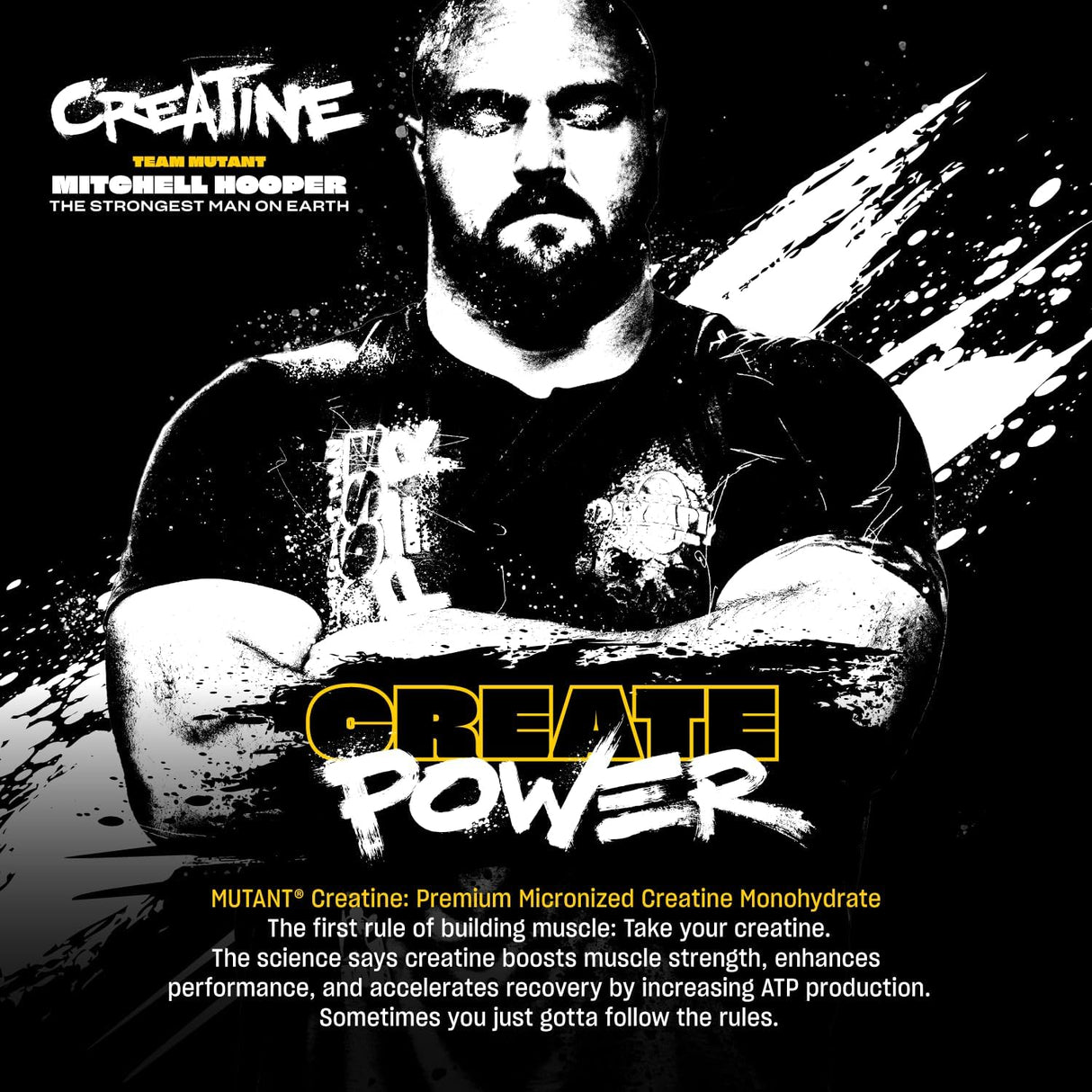 Mutant Creatine - Creatine Monohydrate Micronized Powder - 60 Servings- 300 g