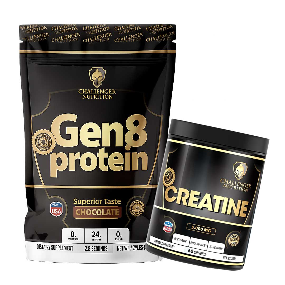 Challenger Nutrition Gen 8 Protein 800gm 25 Servings & Challenger Nutrition Creatine Powder | 60 Servings