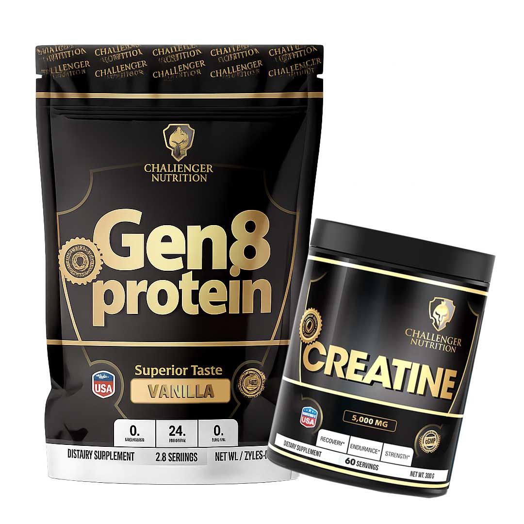 Challenger Nutrition Gen 8 Protein 800gm 25 Servings & Challenger Nutrition Creatine Powder | 60 Servings