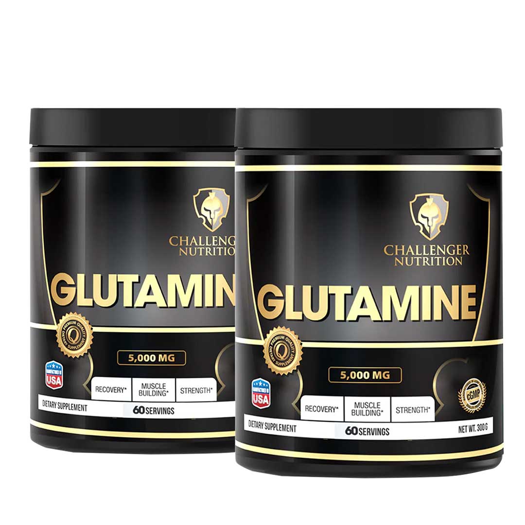 2 Challenger Nutrition Glutamine Unflavoured | 5000mg - 60 Servings