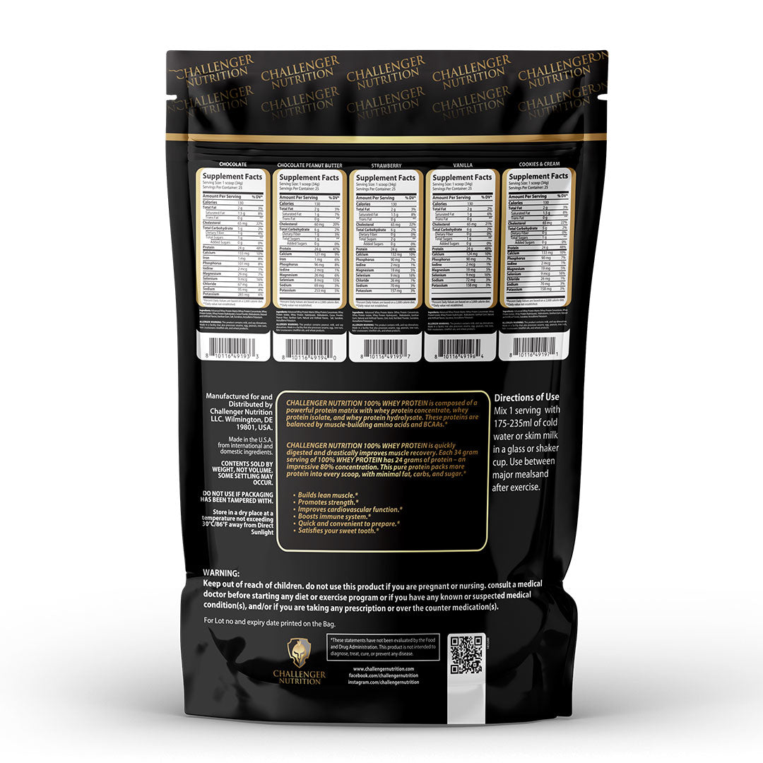 Challenger Nutrition 100% Whey Protein 850g | 25 Servings