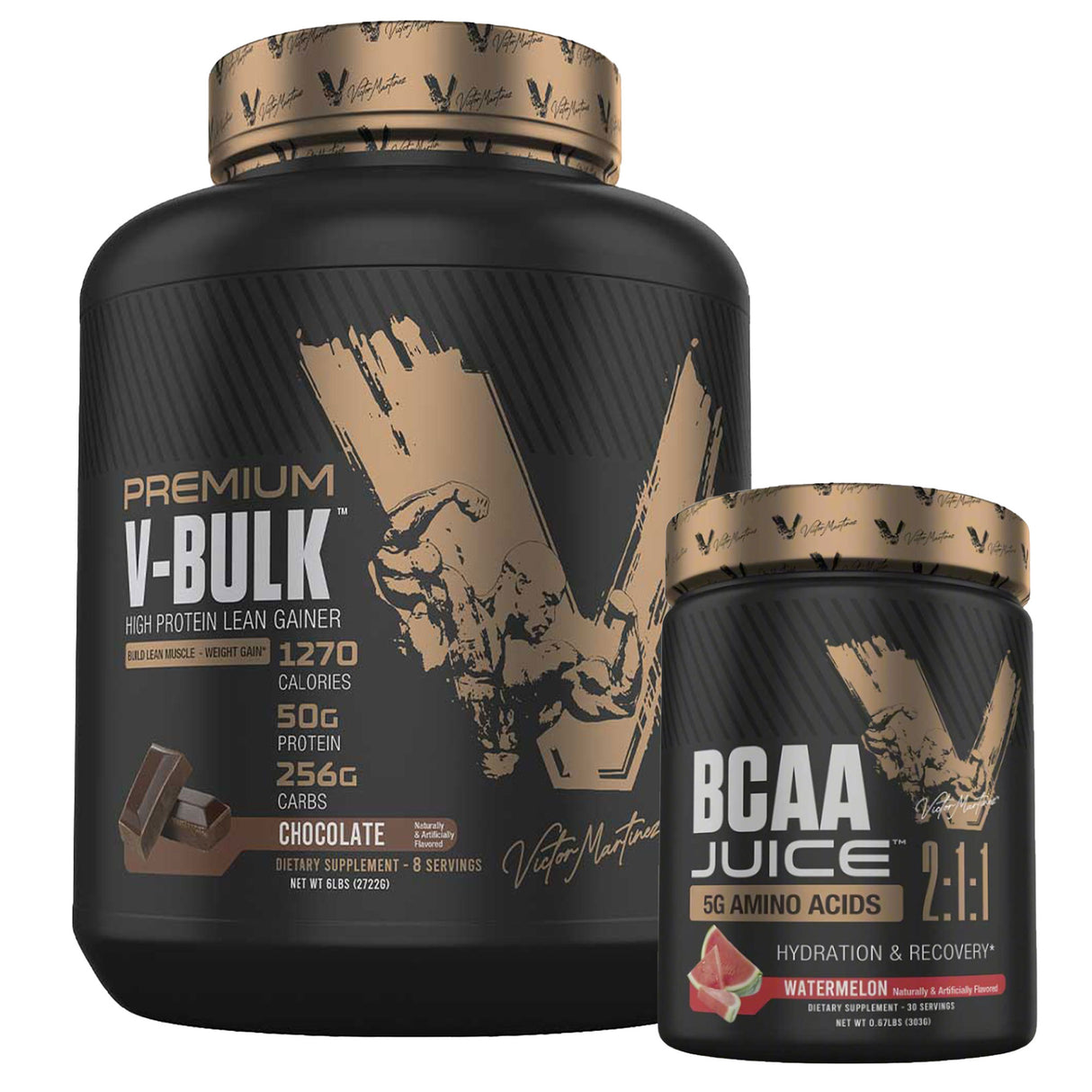 Premium V-Bulk High Protein Lean Gainer 6 LBS (2.7 KG) & BCAA Juice 5g Amino Acids | 30 Servings