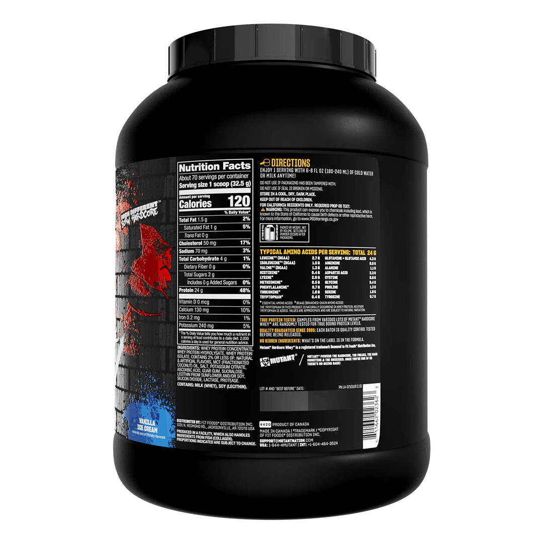 Mutant Hardcore Whey - Gourmet Whey Protein Mix 5 lbs (2.3 kg)
