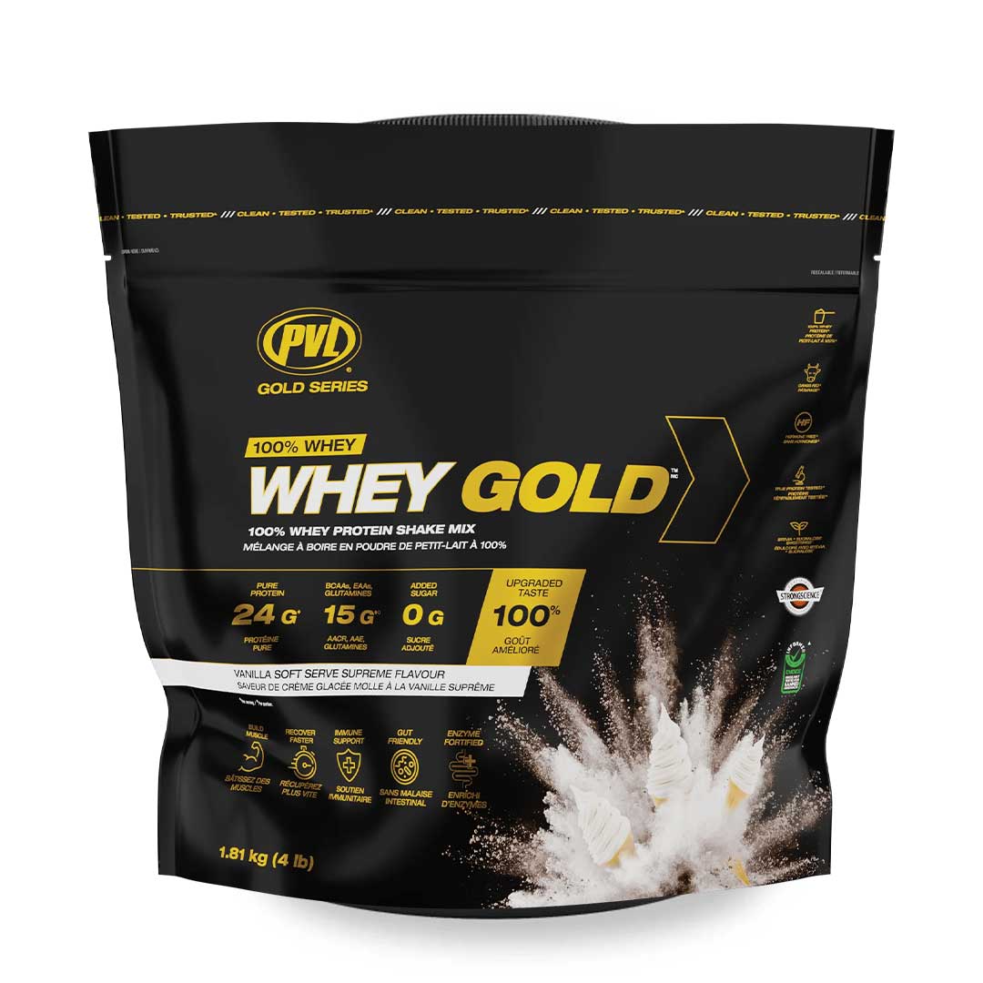 PVL Whey Gold – 100% Whey Protein Shake Mix 1.81 kg (4 lb)