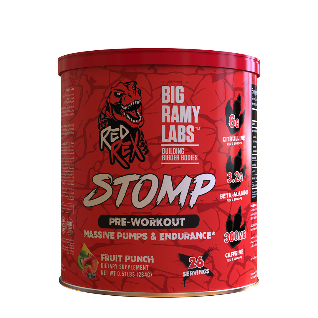 RedRex Stomp Pre Workout - Massive Pump & Endurance 26 Servings 234g