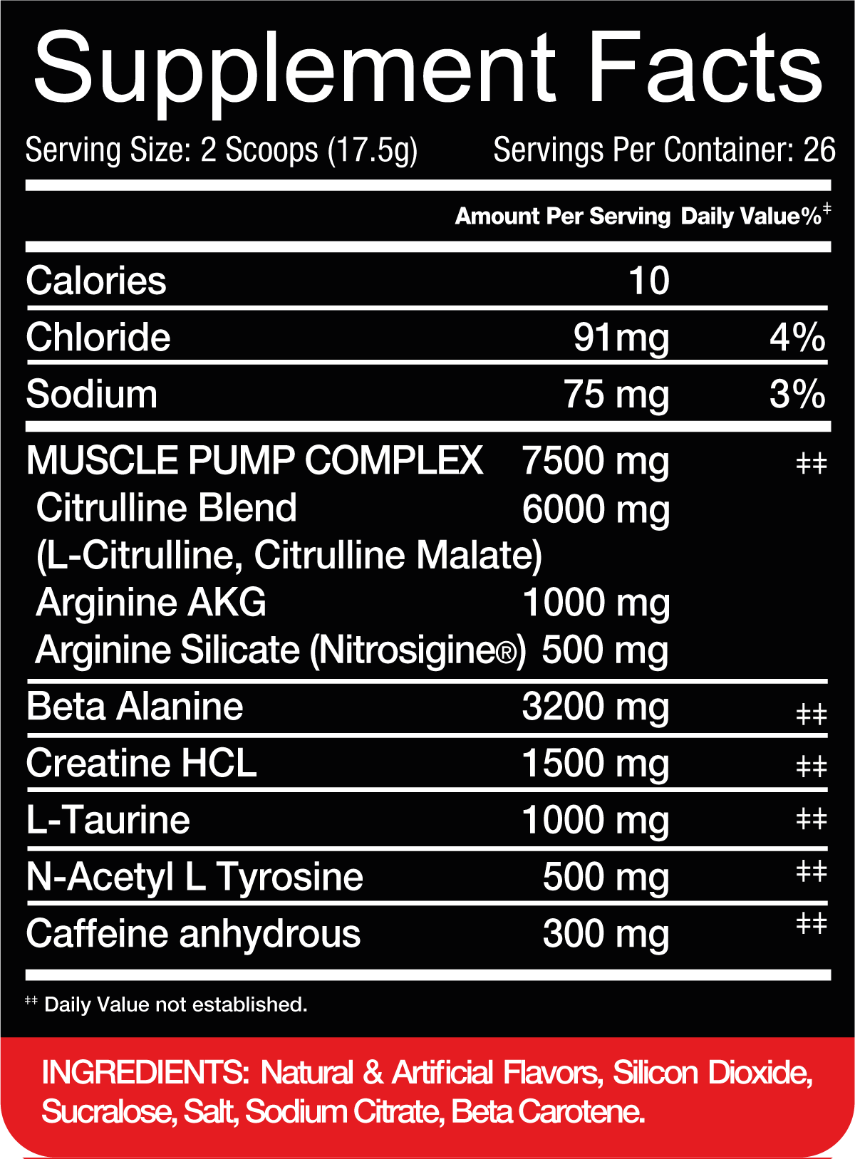 RedRex Stomp Pre Workout - Massive Pump & Endurance 26 Servings