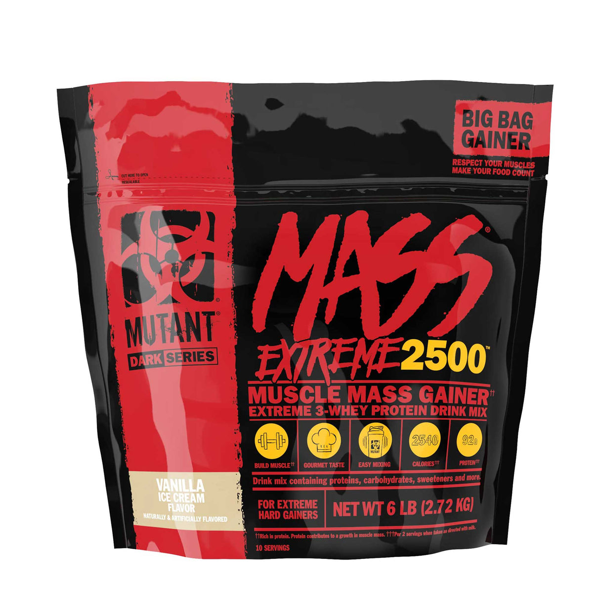 Mutant Mass Extreme 2500 - Muscle Mass Gainer 6 LBS (2.72 KG)