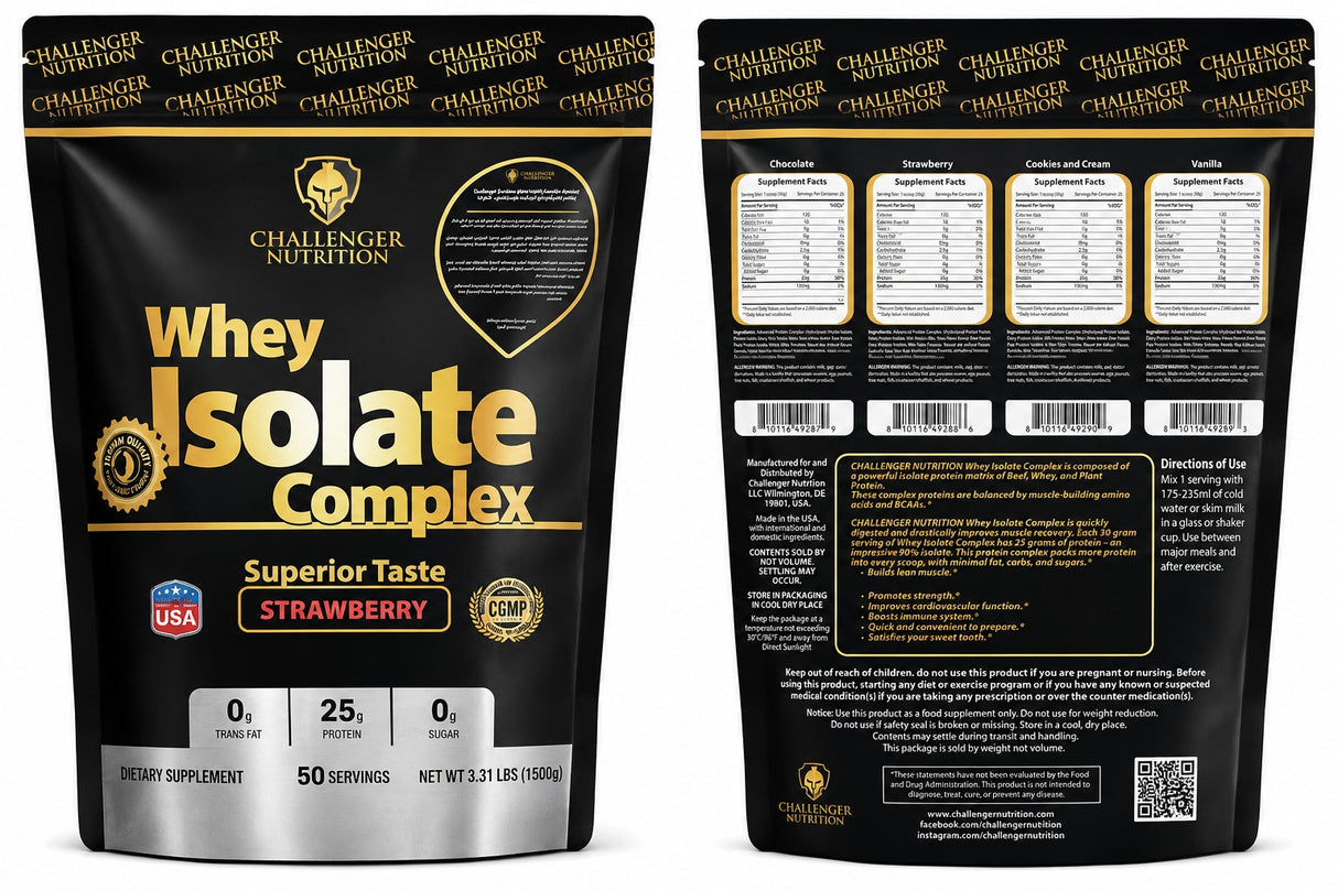 Challenger Nutrition Whey Isolate Complex โ 1.5 KG | 50 Servings