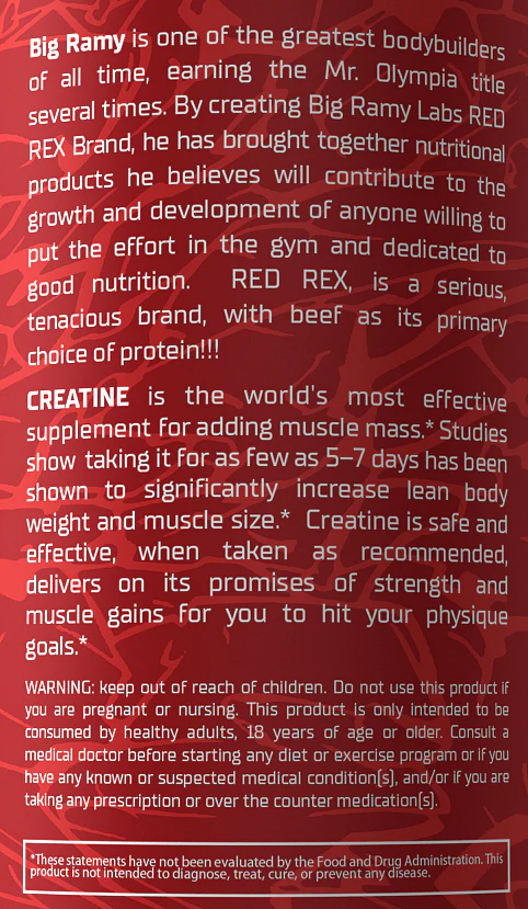 RedRex Creatine 5000mg Unflavoured 60 Servings