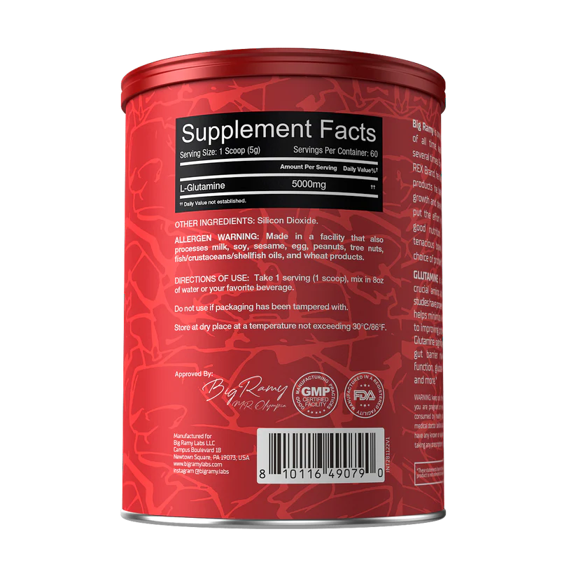 REDREX Glutamine 5000mg Unflavoured 60 Servings
