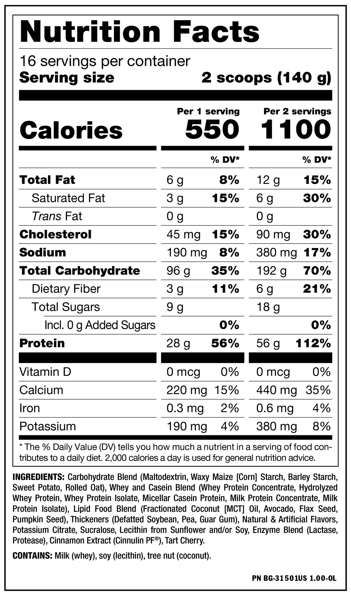 Mutant MASS - Muscle Mass Gainer 5 lbs (2.27 KG)