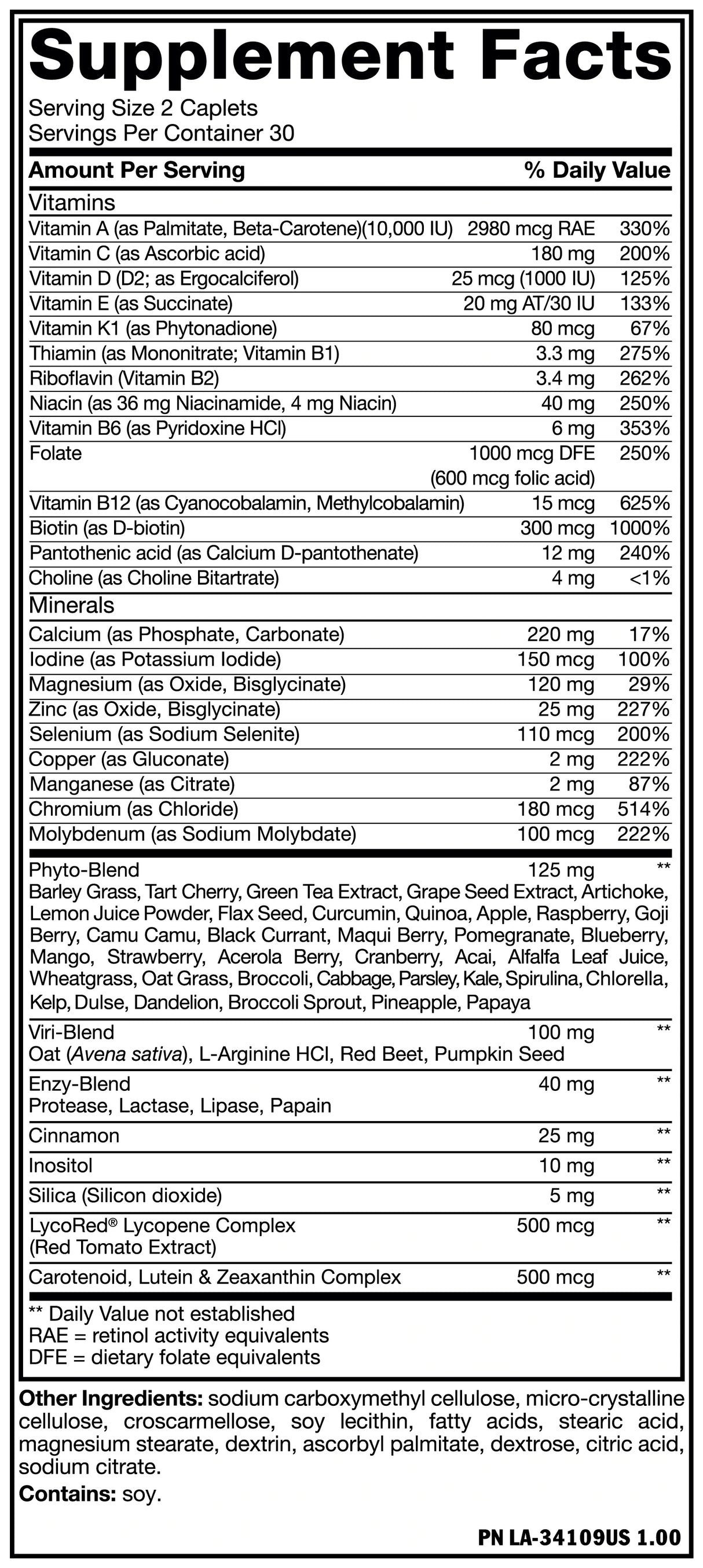 Mutant Multi - Athlete’s Vitamin Multivitamins 60 Caplets