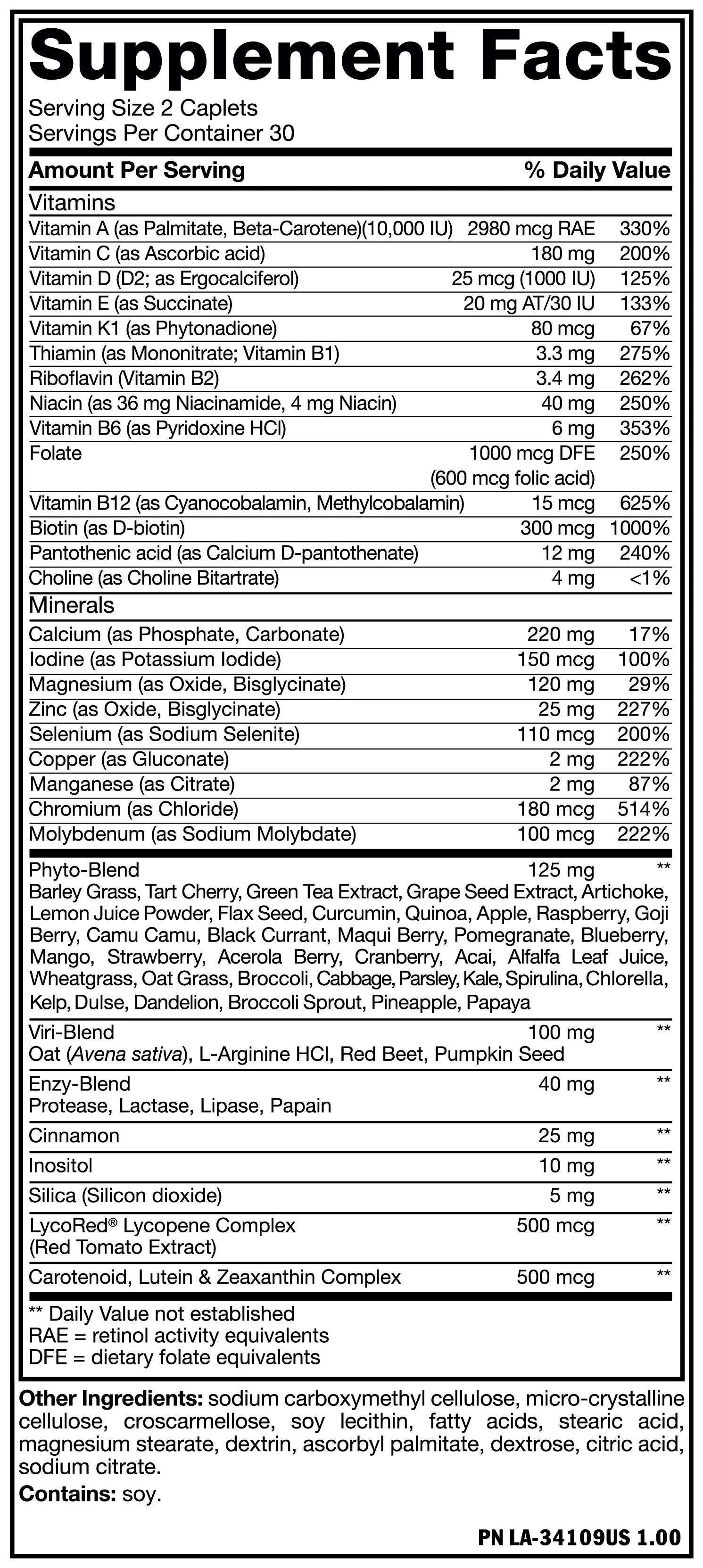 Mutant Multi - Athlete’s Vitamin Multivitamins 60 Caplets