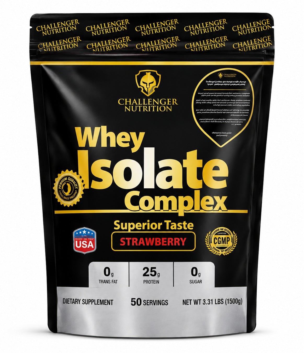 Challenger Nutrition Whey Isolate Complex โ 1.5 KG | 50 Servings