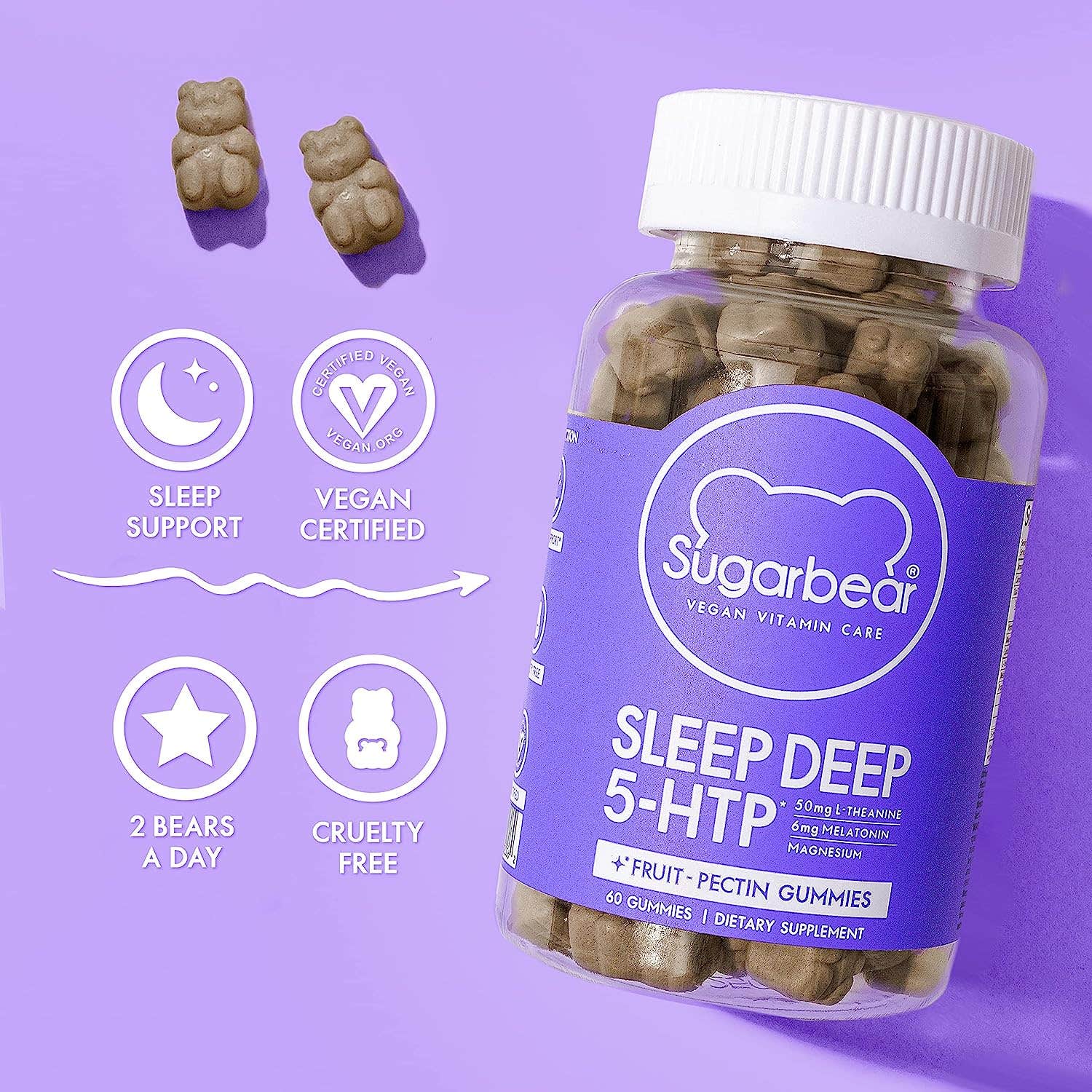Sugarbear Sleep Deep 5-HTP - 60 Gummies