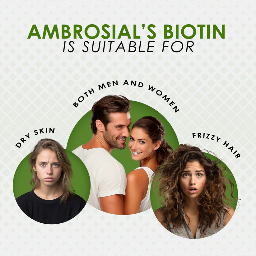 أمبروزيال - مكمل البيوتين لنمو الشعر 2500 ميكروغرام