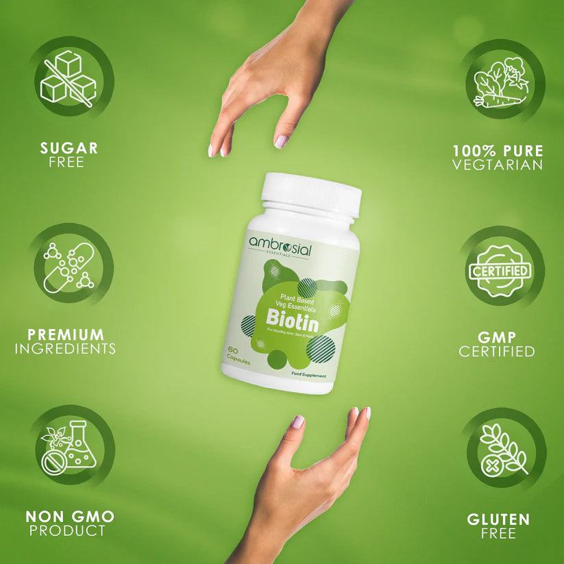 أمبروزيال - مكمل البيوتين لنمو الشعر 2500 ميكروغرام