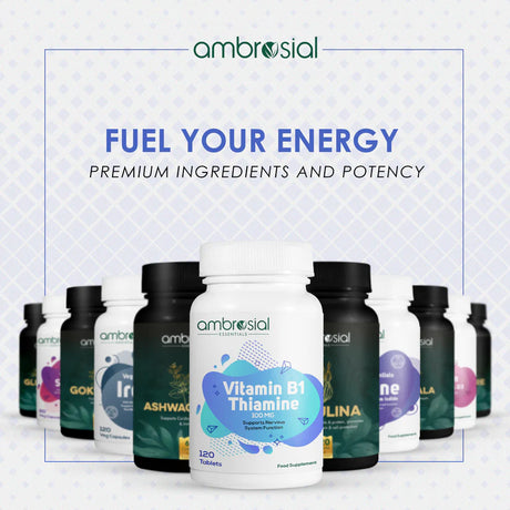 Ambrosial Vitamin B1 Thiamine 100mg