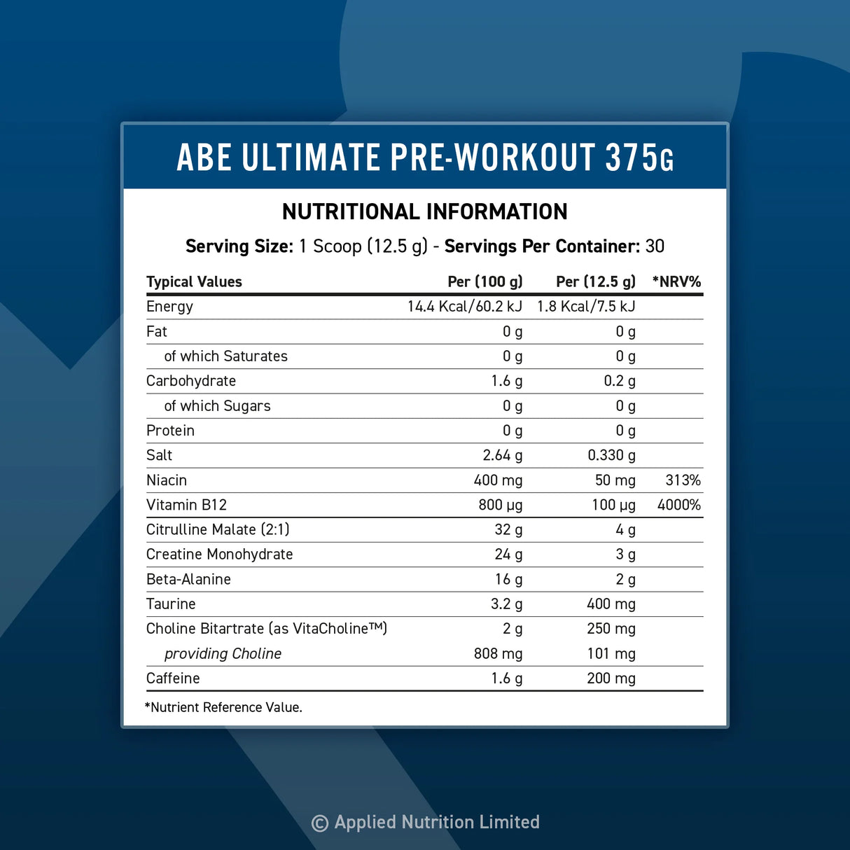 Applied Nutrition ABE Ultimate Pre-Workout 375g | 30 Servings