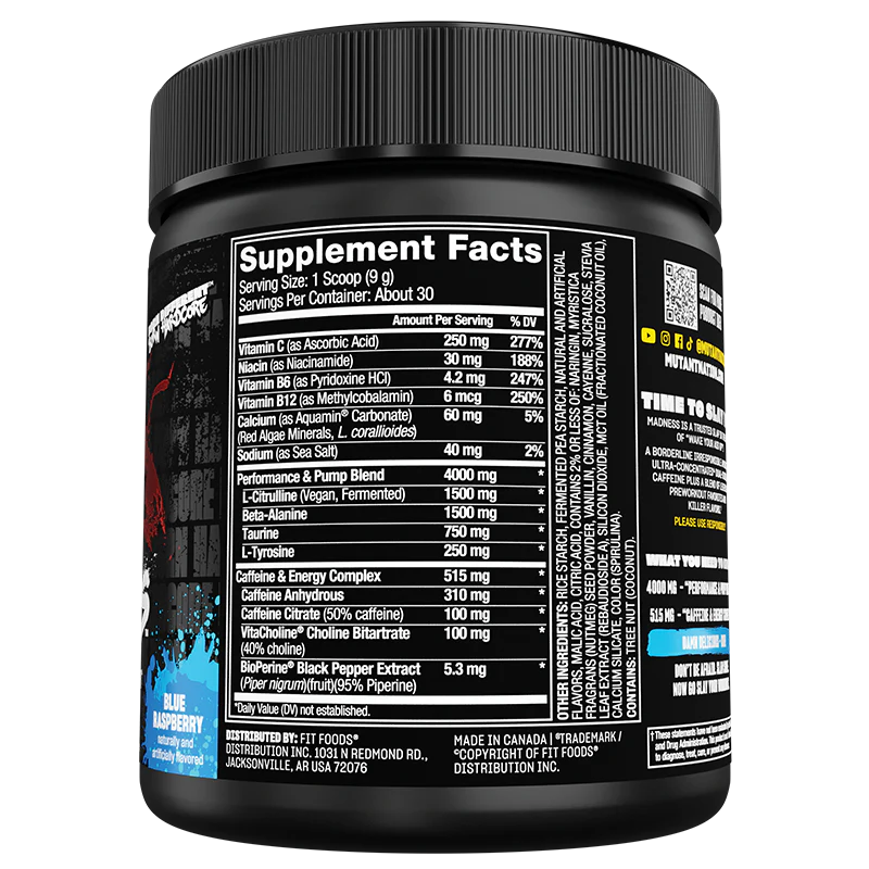Mutant Madness - Pre-Workout Ultra-Concentrated | 30 Servings