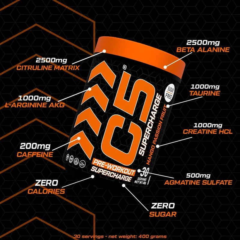 Ultramade C5 Supercharge Pre Workout Powder - 30 Servings