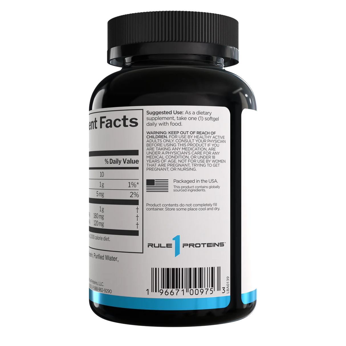 Rule1 Fish Oil Softgels -Omega-3 Fatty Acids