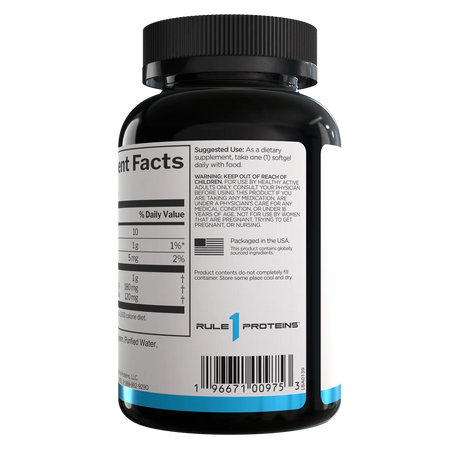 Rule1 Fish Oil Softgels -Omega-3 Fatty Acids