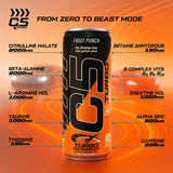Ultramade C5 Turbo Pre-Workout Drink – 355 ml | 200 mg Caffeine - Fruit Punch