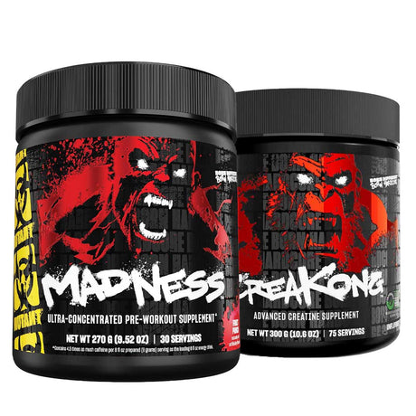 Mutant Madness - Pre-Workout Ultra-Concentrated | 30 Servings & Mutant Creakong 300g - Advanced Creatine Formula | 75 Servings