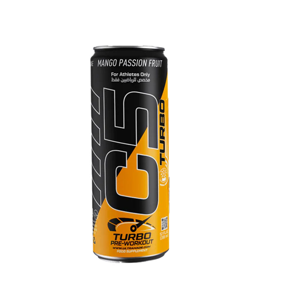 Ultramade C5 Turbo Pre-Workout Drink – 355 ml | 200 mg Caffeine - Mango