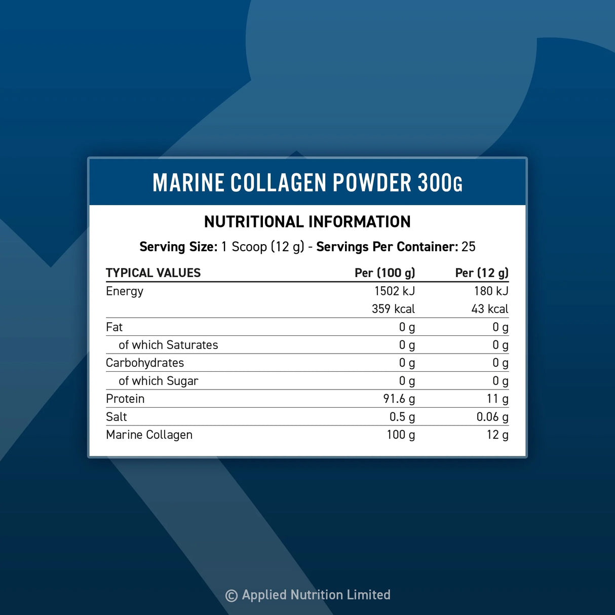 أبلايد نيوترشن Marine Collagen Powder – 25 حصة