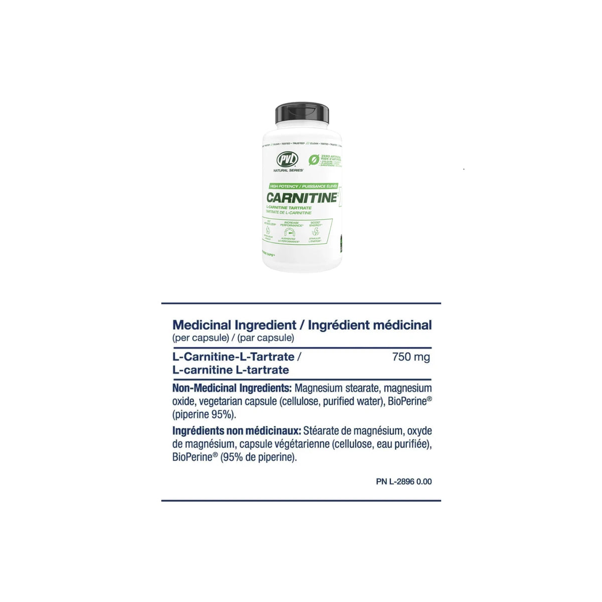 PVL Carnitine | 750 g - 90 Capsules
