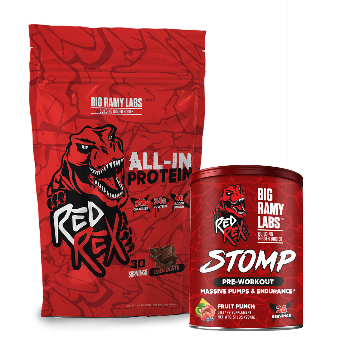 Super Sale | Redrex All in Protein 30 Servings + Redrex Stomp Pre-Workout 234g 26 Servings