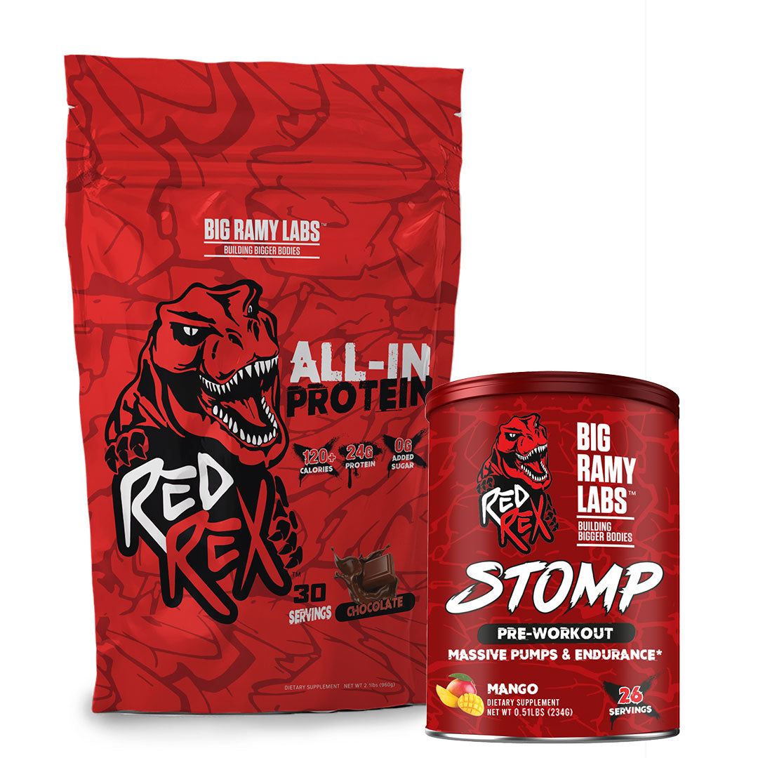 Super Sale | Redrex All in Protein 30 Servings + Redrex Stomp Pre-Workout 234g 26 Servings