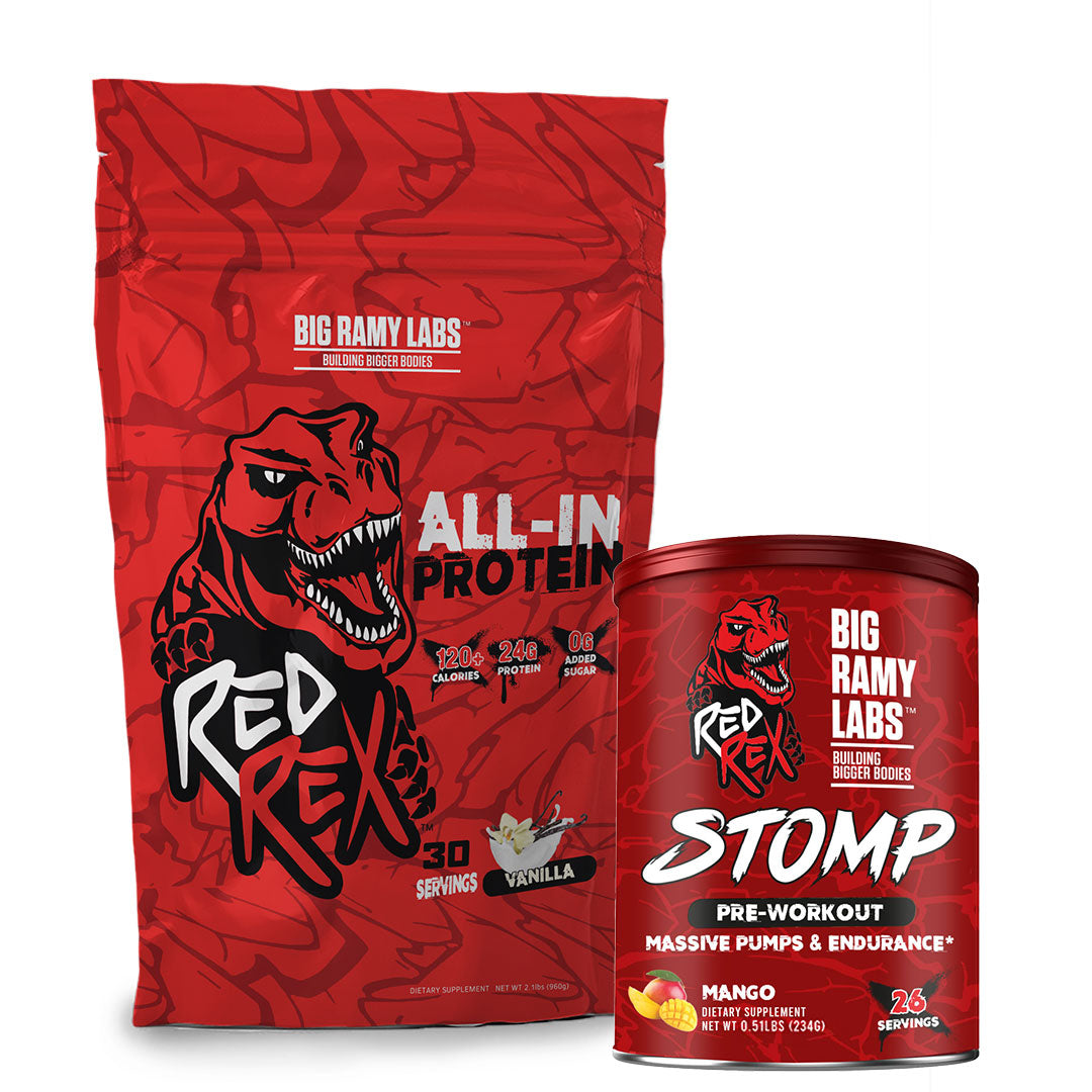 Super Sale | Redrex All in Protein 30 Servings + Redrex Stomp Pre-Workout 234g 26 Servings