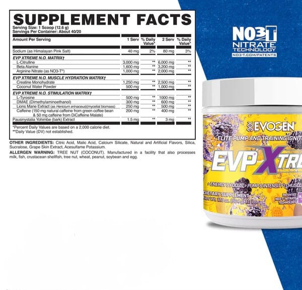 EVP Xtreme N.O. High-Stim Pre-Workout | 40 Servings